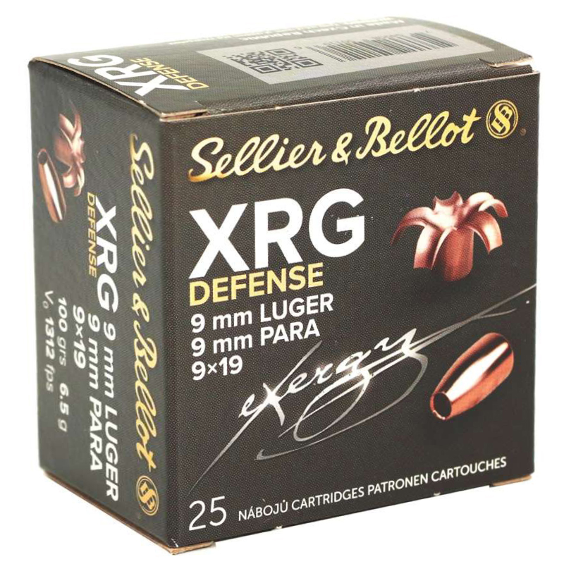 Sellier & Bellot XRG-D 9 mm Luger Ammo Ammunition 100 Grain